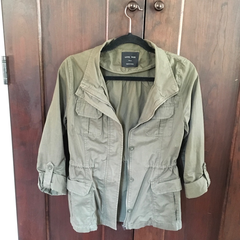Small Army Green Lightweight Jacket